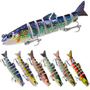 Multi Jointed 12.5cm 21.5g Lures Artificial Wobbler Fishing Hard Bait (D)