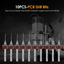 10pcs Circuit Board PCB Drill Bits Tungsten Steel Twist Drill Bits (0.6mm) Newly