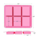 6 Cavity Silicone Rectangle Soap Mould Homemade DIY Mold Cake Making A8F4 hot.