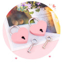 Book Heart Shape Padlock Pink Romantic Key Cabinet Door Lock Lock with Key