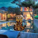 Solar Bird Feeder LED Light Metal Hanging Garden Yard Backyard Decor Lanterns
