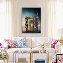 Abstract Book Cabin 5D DIY Full Round Diamond Painting Canvas Rhinestone Artwork
