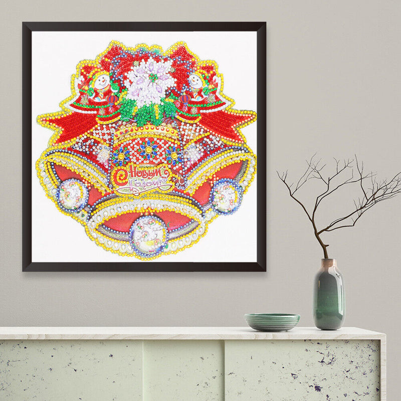 5D DIY Special Shaped Diamond Painting Christmas Bell Embroidery Kit Decor