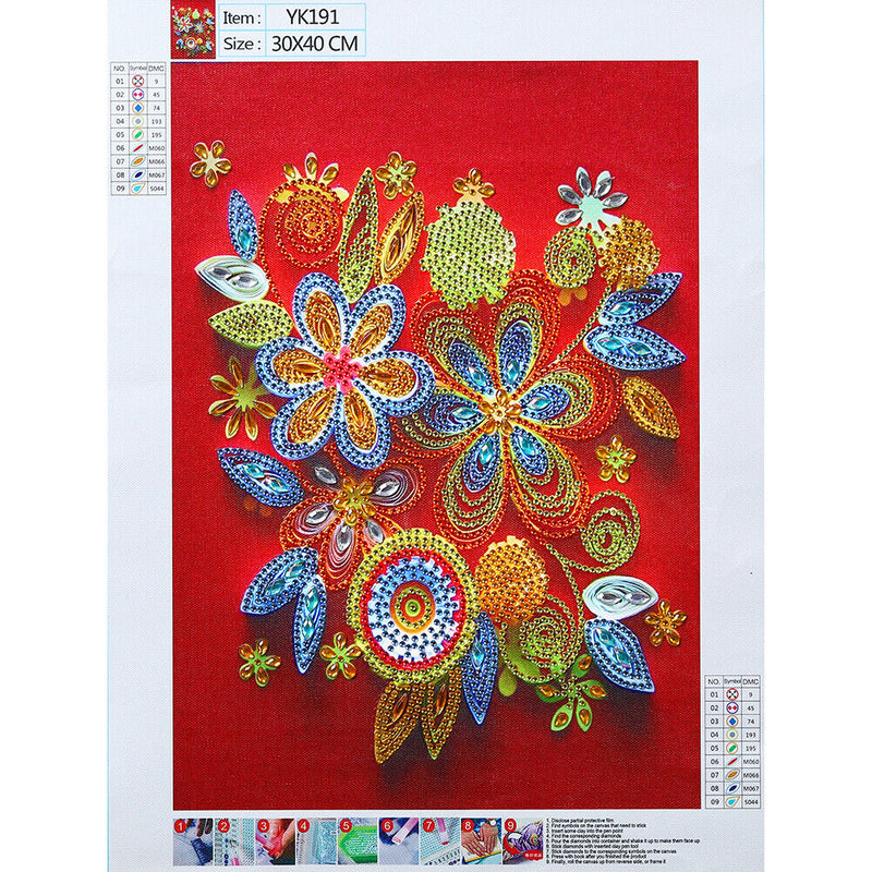 5D DIY Quilling Paper Painting Special Shape Drill Diamond Picture (YK191) Newly