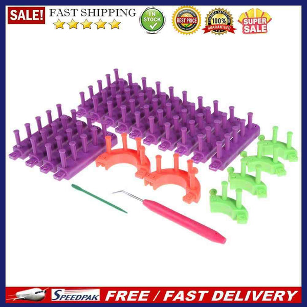 Spliced Loom Braided Frame Knitting Looms Long Ring Set with Hook Needles