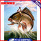 Angler Oil Paint By Numbers Kits Canvas Drawing DIY Coloring Picture for Adults