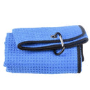 Golf Towel 41x54cm Tri-Fold Microfiber Waffle Towel Sweat-absorbent (Blue) Newly