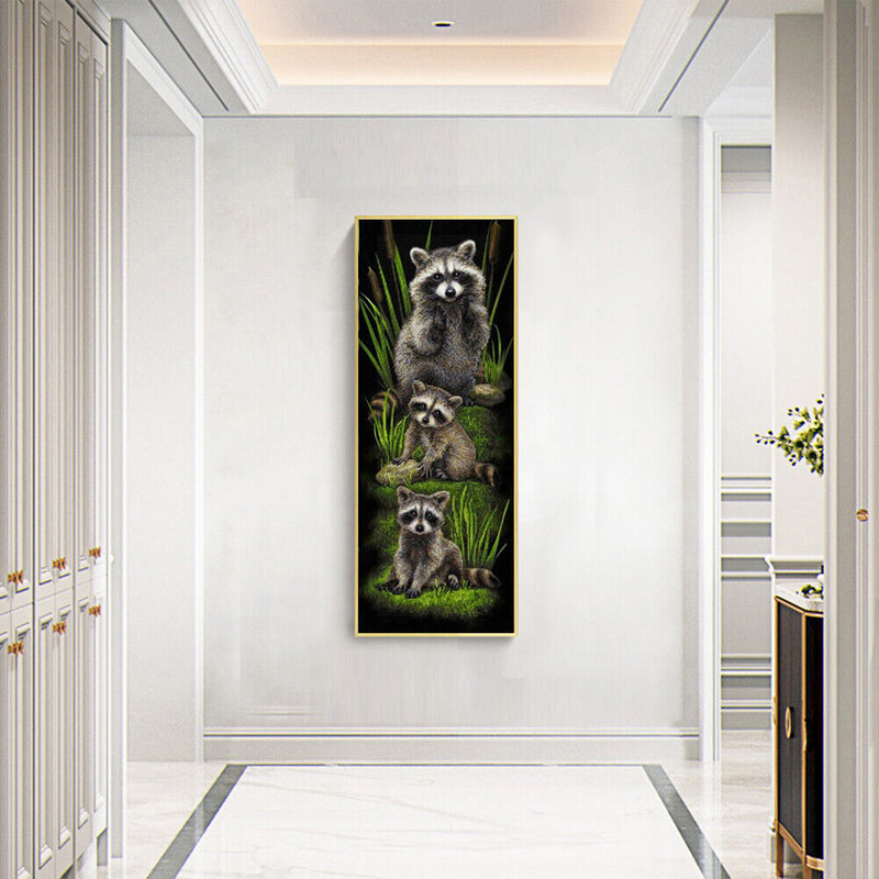 5D DIY Diamond Painting Animal Full Round Drill Mosaic Picture Decoration Gif