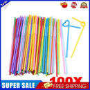 10x100 Pcs Flexible Plastic Bendy Mixed Colours Disposable Drinking Straws
