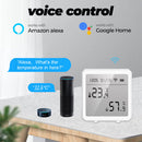 WIFI Temperature Sensor Humidity Meter Digital LCD Screen Gauge (White)