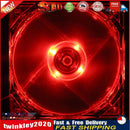 LED Light CPU Cooling Fan Computer PC Clear Case Quad 12CM Heatsink Red Newly