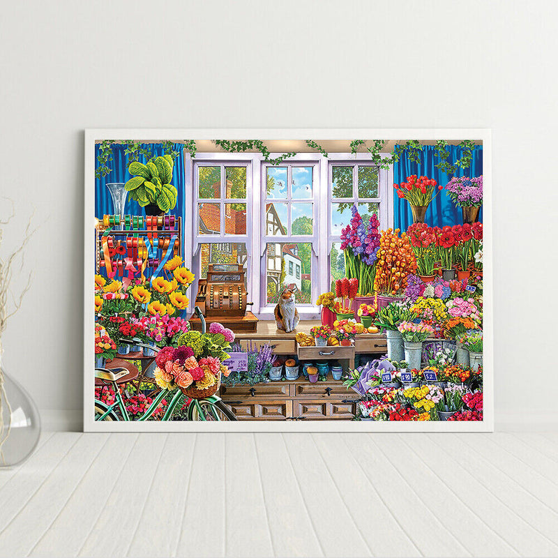 Paint By Numbers Kit DIY Flower Room Colouring Oil Art Picture Craft (B33)