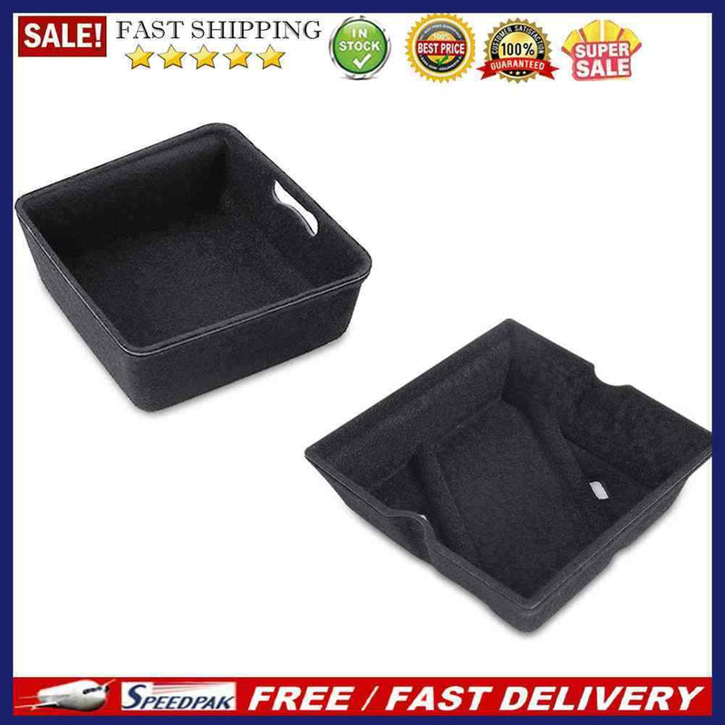 2pcs Flocking Organizer Container for Tesla 3/ Y Car Central Armrest Storage