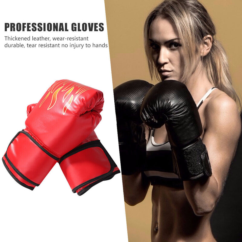 2pcs Kick Boxing Gloves for Men Women PU Karate Muay Thai MMA Sanda Training