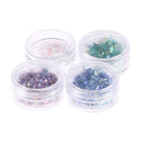 4boxes/set Shell Nail Glass Paper DIY Fluorescent UV Glue Thin Nail Paster