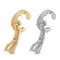 Wedding Crystal Link Chain Tassel Ring With Spike Pendant Gothic Zircon