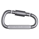 2pcs D-ring Locking Carabiner Clip Hanging Hook Buckle EDC Tools (Grey)
