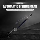 Fishing Hooks Automatic Spring Catch Ejection Jig Head Lure Tackle (Black)