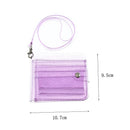 Transparent Jelly Purse Women PVC Clear Short Purse Glitter Wallet Card Holde