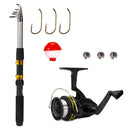 Spinning Reel Fishing Rod Combo Kits Portable Angling Tackle Tools for Beginner