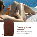 Body Self Tan Lotion Applicator Glove Body Care Sponge Flocked Glove (Brown
