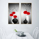 Special Shaped 2 Panel 5D DIY Diamond Painting Flower Vase Mosaic Cross Stitch
