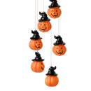 Solar Color-Changing Halloween Lamp Party Wind Chime Hook Lantern (Pumpkin)