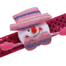 LED Light Glow Xmas Slap Circle Bracelet Wrist Band Gifts (Snoman)