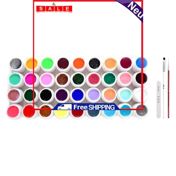Gel Nail Polish Kit - 36 Colors Nail Polish Set with Brush for Drawing Manicure