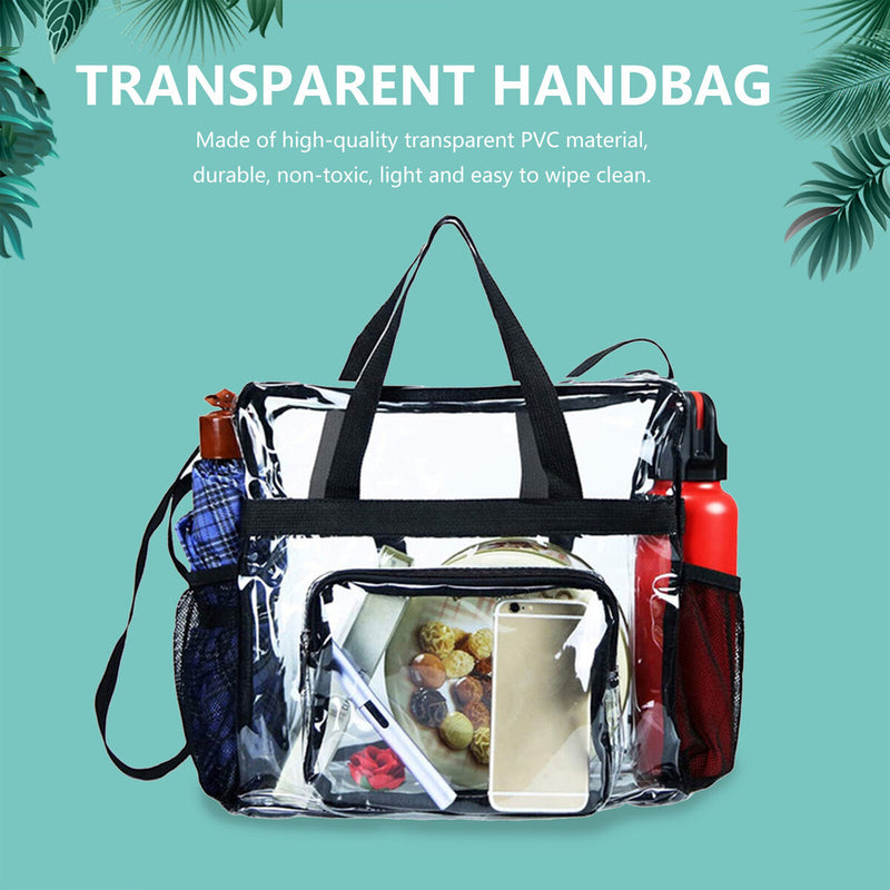 PVC transparent jelly bag large capacity transparent bag black