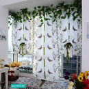 Butterfly Pastoral Tulle Window Screen Roman Curtain Embroidery Sheer Drape