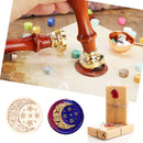 Sun Moon Stars Round Retro Wax Seal Stamp Head Fire Paint for Wedding Invit