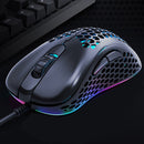 T-WOLF G540 Wired Gaming Mouse 4-Color Breathing Backlit Computer PC Mice