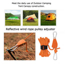 4mm 4m Rope Fastener Reflective Nylon Wind Rope Tensioner Adjustable for Camping