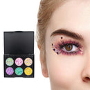 Popfeel 6 Colors Long-lasting Glitter Eyeshadow Pallete Eye Shadow (EK07)