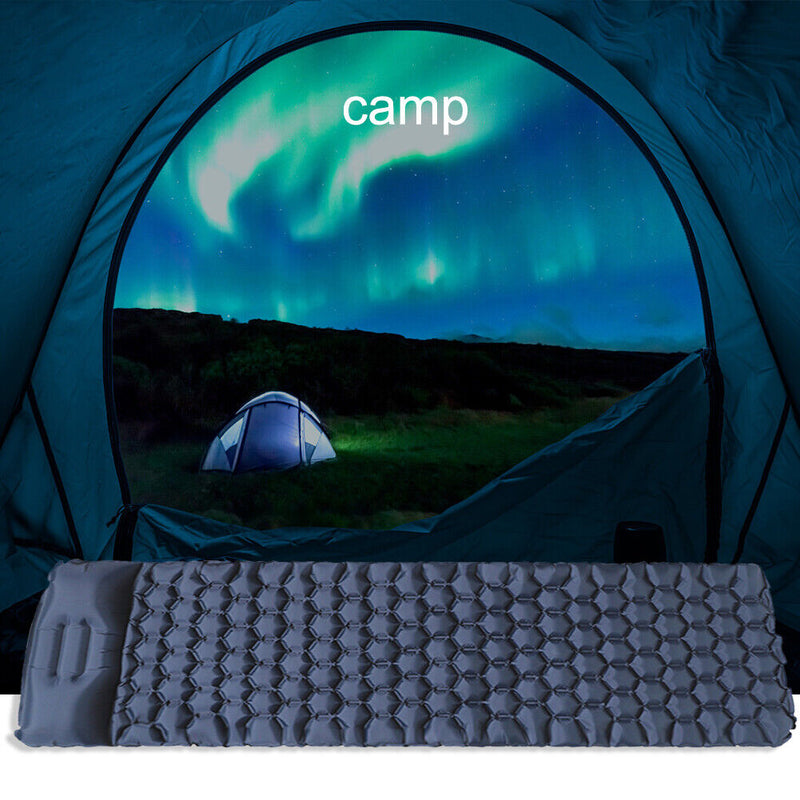 Camping Sleeping Pad Inflatable Air Mattress Outdoor Picnic Waterproof Cushion