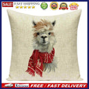 Non-fading Alpaca Printed Pillowcases Square Cleanable Sofa Car Cushion Cov