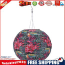 8 inch LED Solar Lantern Waterproof Pendant for Decor (Black Base Flower B)