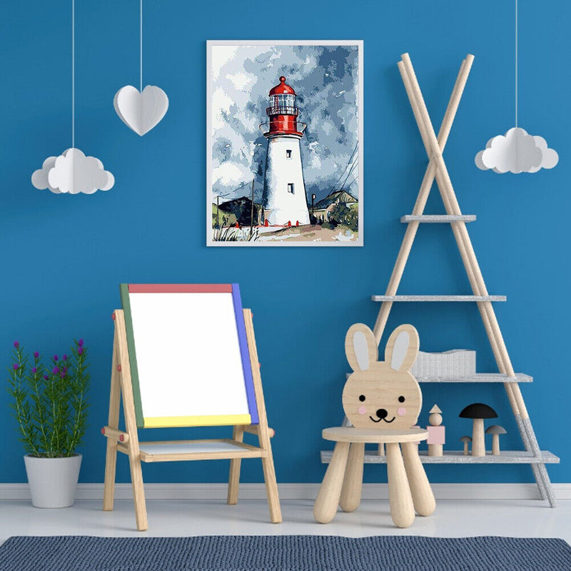 Lighthouse 40x50cm Oil Paint By Numbers Picture DIY Painting M736
