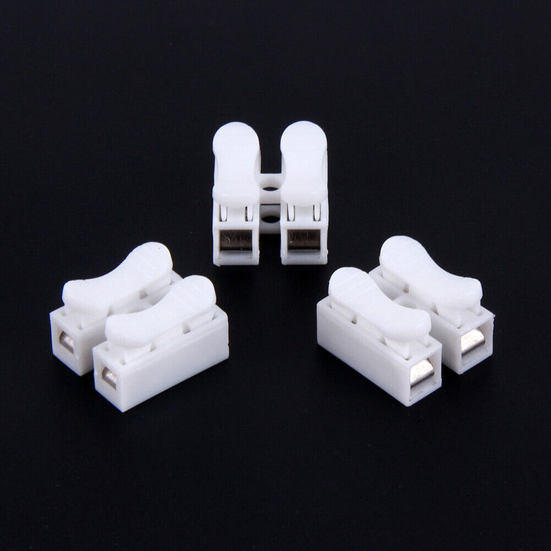50pcs/Lot Push Wire Male 2P Shock Connector Terminal Blocks Connector