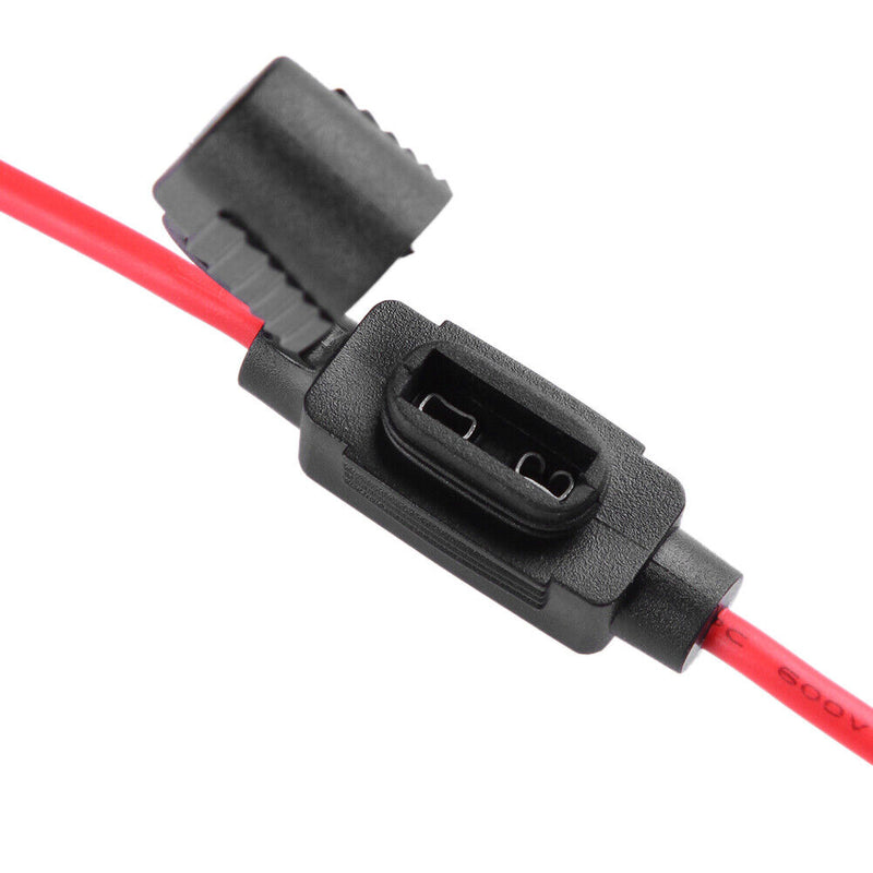 Mini In-Line Car Blade Fuse Holder 0.5ft 18AWG Wire with Waterproof Cover Newly