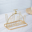 Metal 6 Hook Mug Cup Holder Mug Rack Storage Rack Holder Coffee Cups Stand