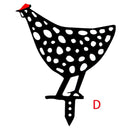 Acrylic Hollow Chicken Ornaments Backyard Lawn Stakes Yard Art Decor (D)