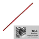 4pcs Reusable Drinking Straws Brush Set Drinks Supplies (Red Straight)