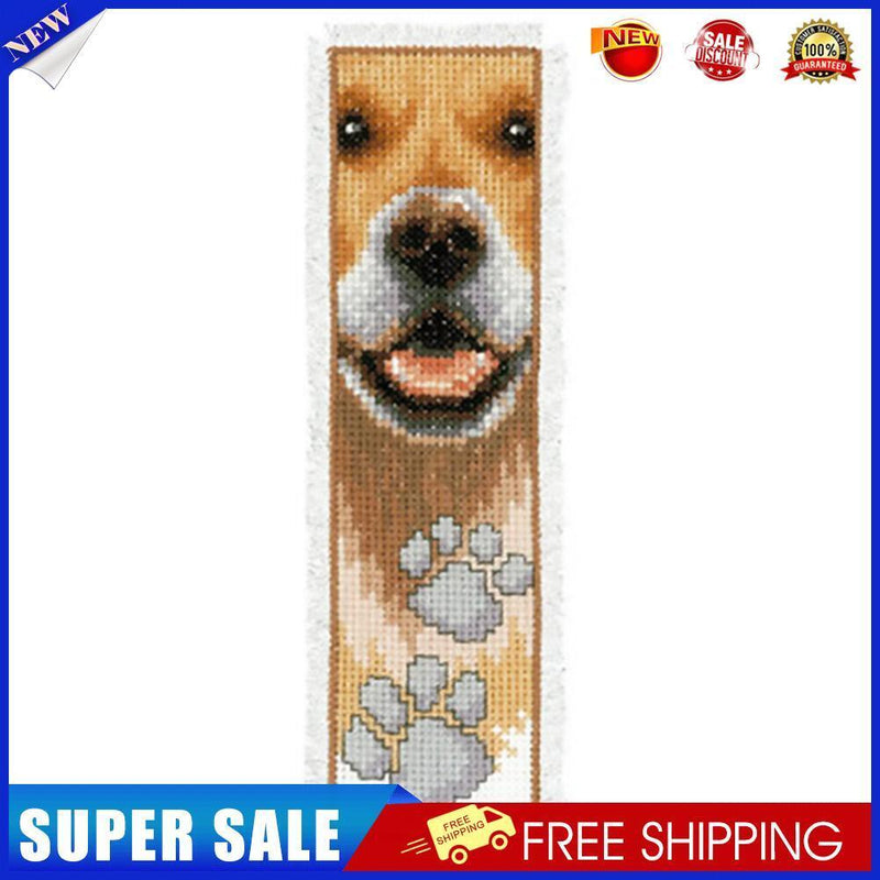 2pcs Animal 2-Strand 14CT Counted Cross Stitch Bookmarks (Dog- XJL013)