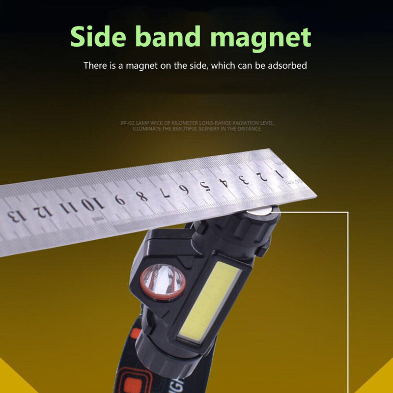 USB Charge LED COB Headlamp Waterproof Outdoor Camping Fishing Bicycle Head