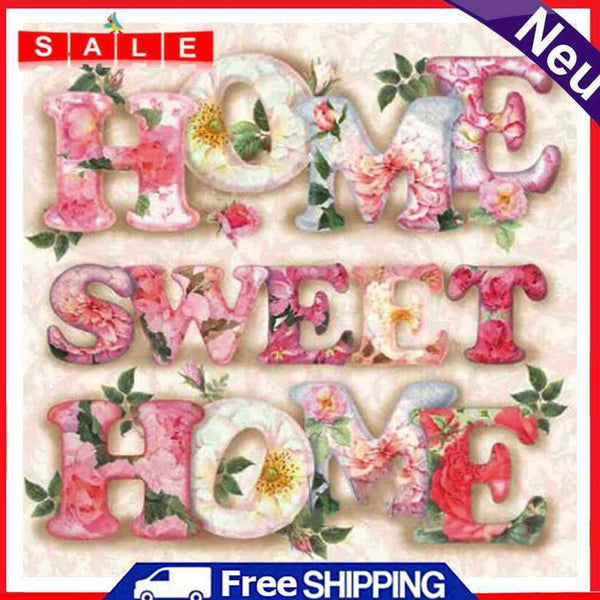 DIY Oil Paint by Numbers Letters Canvas Artwork Living Room Hand Painting Decor