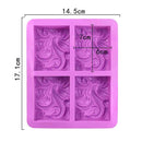 DIY Craft Cake Mould Soaps Supplies Silicone Soap Mold Flower Shaped