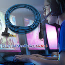2m Headphone Replacement Audio Cable for SteelSeries Arctis 3 5 7 (Bent) Newly