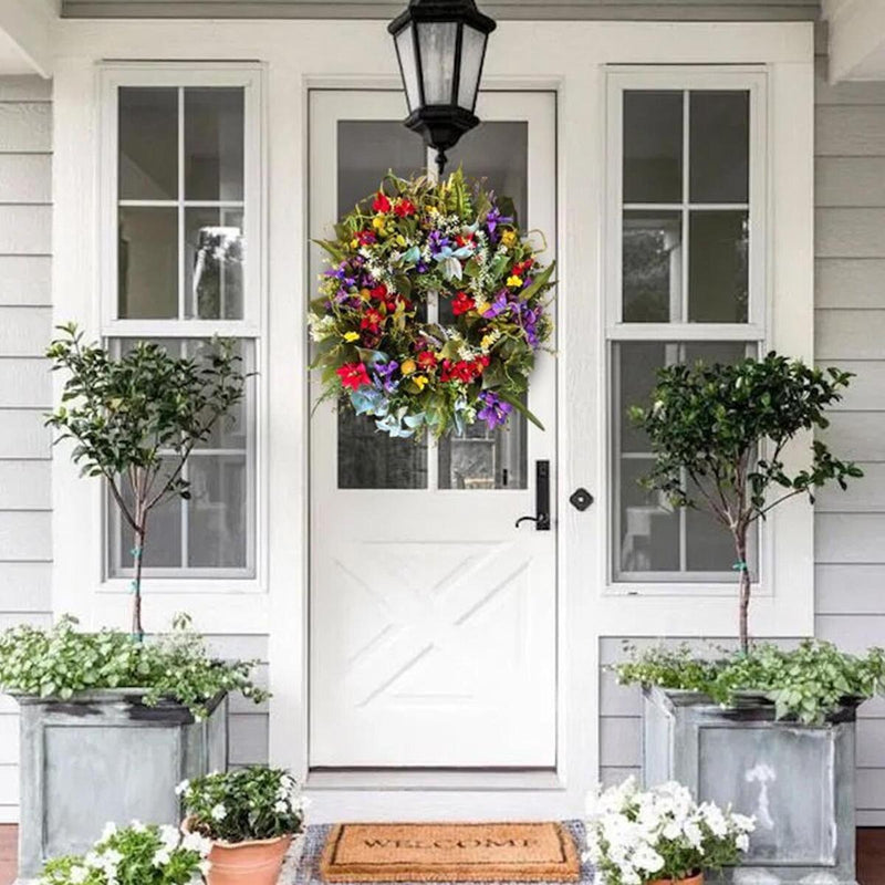 Wildflower Wreath Summer Spring Garland Flower Decor Ornaments Wedding Party: